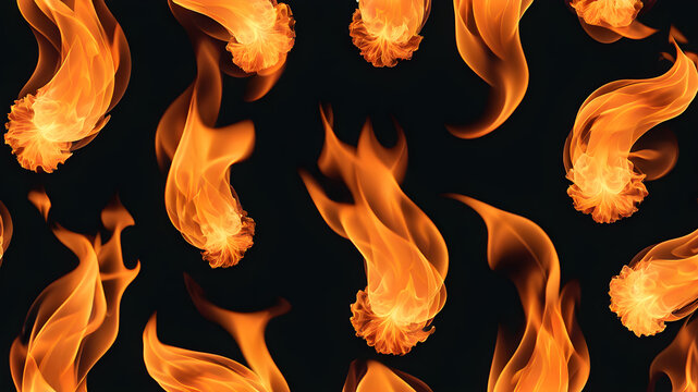 Burning flames for detail.  AI generated image, ai.