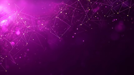 Abstract Purple Background. Network Connections, Dots, Lines. Plexus Technology Background.