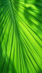 Obraz premium Abstract close-up of vibrant green leaf, nature art background, eco-themed design