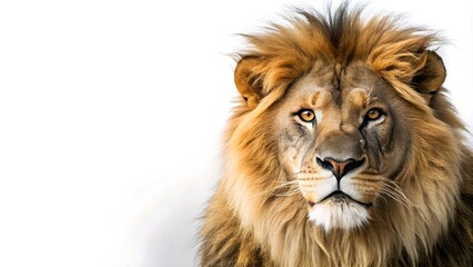 Fototapeta premium lion head illustration and a separate white background Isolated 