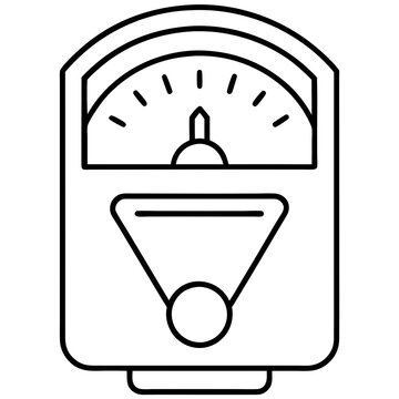 recommend clip art: Voltage meter line art vector
