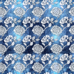 Floral pattern. Flowers on a watercolor background. Abstract wallpaper with floral motifs. Seamless pattern. Flower composition. Use printed materials, signs, posters, postcards, packaging.