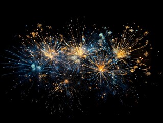 Fototapeta premium Vibrant Fireworks Display Lighting Up the Night Sky with Brilliant Colors and Intricate Patterns