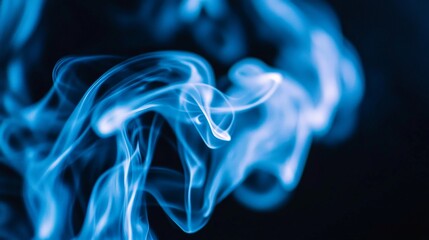 Obraz premium Ethereal Blue Smoke Swirls in Mesmerizing Dance