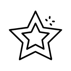 Fototapeta premium Star icon illustration with sparkles 