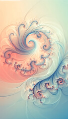 abstract fractalic background in pastel colors