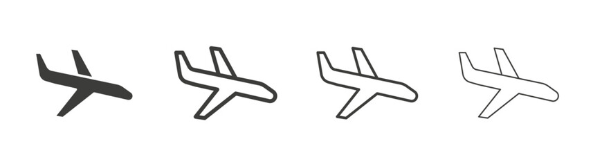 Arrival liner icon vector set.