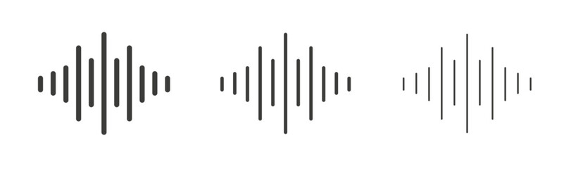 Audio liner icon vector set.