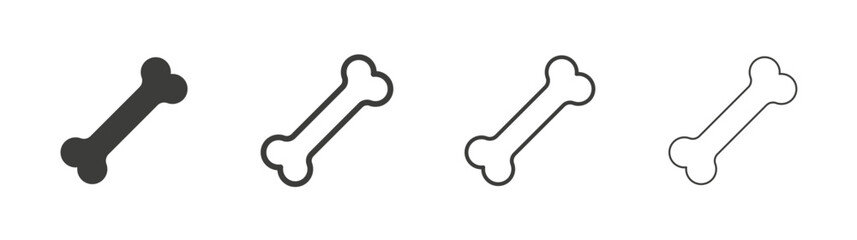 Bone liner icon vector set.