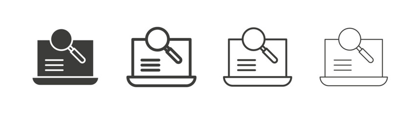 Browsing liner icon vector set.