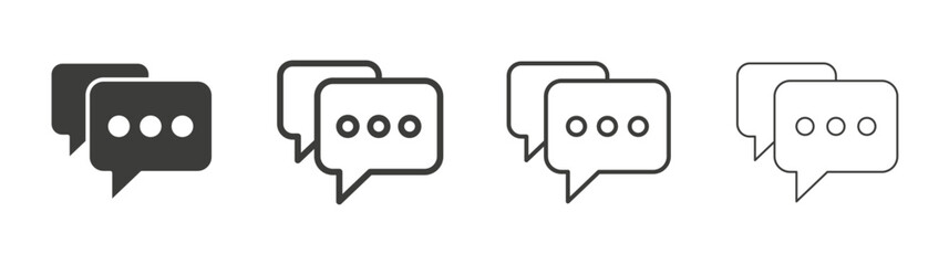 Chat liner icon vector set.