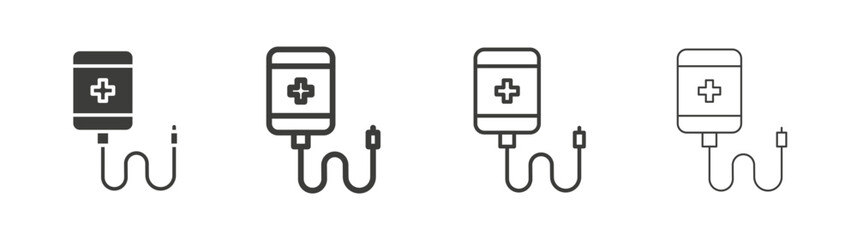 Chemotherapy liner icon vector set.