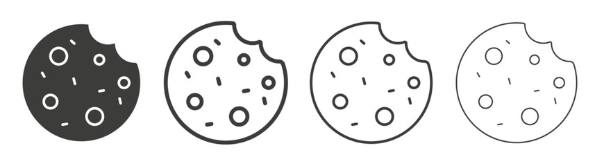 Cookie liner icon vector set.