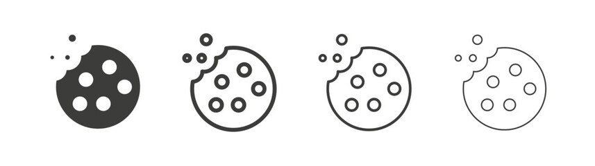 Cookie liner icon vector set.