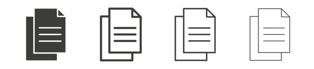 Copy liner icon vector set.