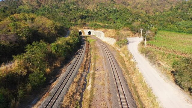 Entrance to the double-track railway tunnel