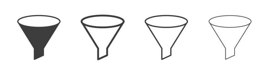 Funnel liner icon vector set.