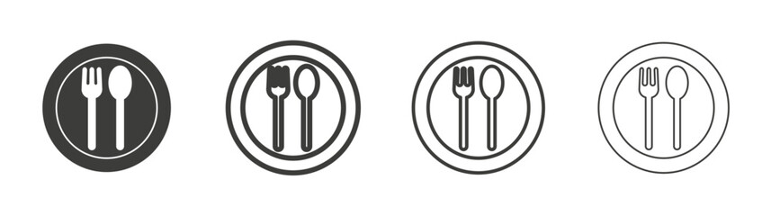 Food liner icon vector set.