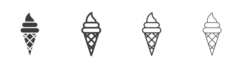 Ice Cream liner icon vector set.