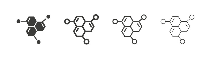 Molecule liner icon vector set.