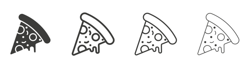 Pizza liner icon vector set.