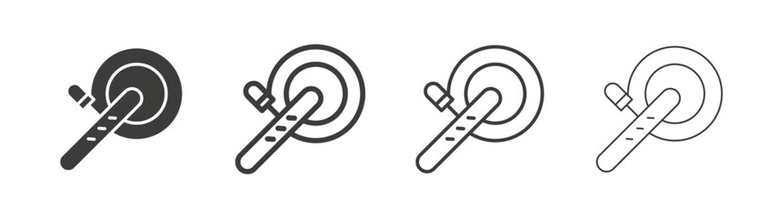 Polisher liner icon vector set.