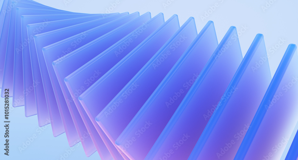Poster glass shapes dynamic background. 3d rendering.