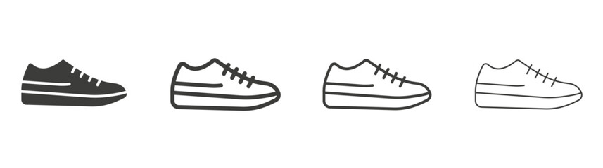 Sneaker liner icon vector set.