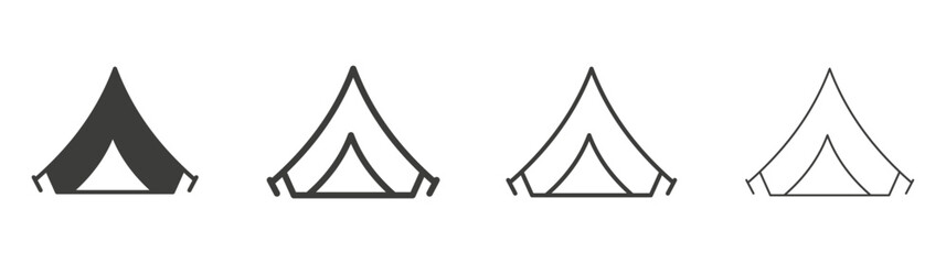 Tent liner icon vector set. © Witty