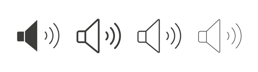 Volume liner icon vector set.