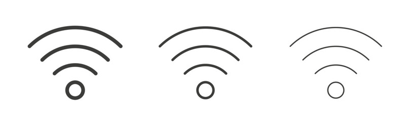 Wifi liner icon vector set.