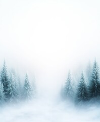 Obraz premium winter forest background, minimal concept with copy space