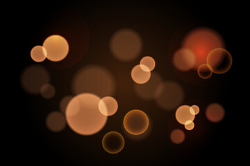 Shining highlights in yellow-gold color with lots of shiny particles. Vector highlights.
