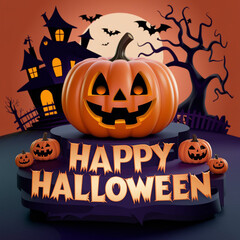 Happy Halloween Greeting image Design