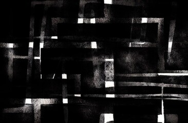 Abstract black and white chaotic grunge background