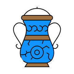 jug vintage line icon vector. jug vintage sign. isolated symbol illustration