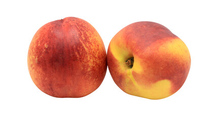 Nectarine isolated on transparent background. Fruit set