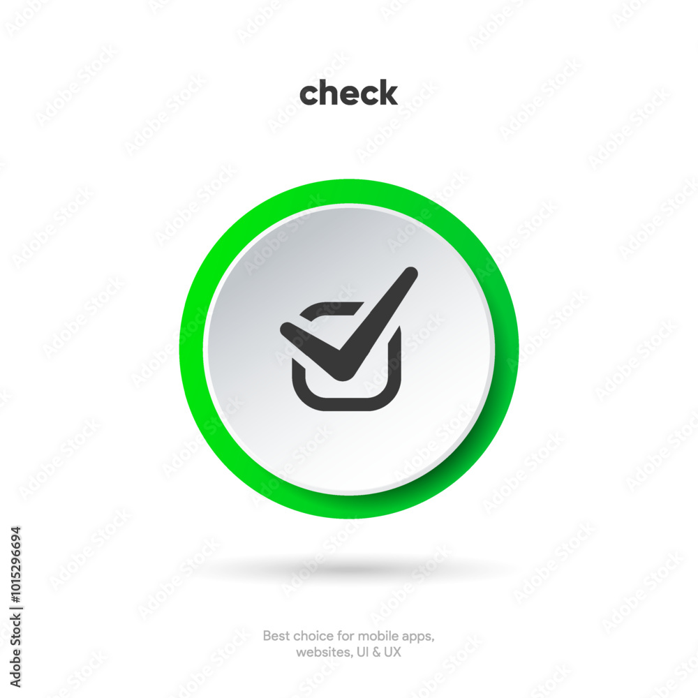 Poster yes or no icon. green tick symbol and red cross sign in circle. checkmark and check icon. approval. 