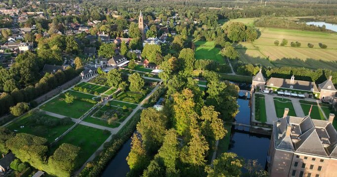 Amerongen Castle, place for weddings, monumental castle near Utrecht, The Netherlands.