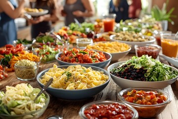 Obraz premium Delicious buffet spread for a party 