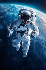 Astronaut floating in space