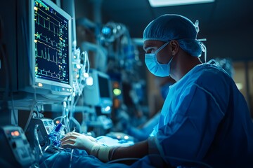 Healthcare professional working in a hospital environment