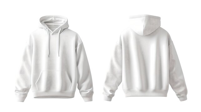 Plain white hoodie front and back outlet