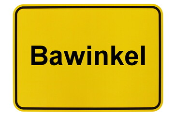Illustration eines Ortsschildes der Gemeinde Bawinkel in Niedersachsen