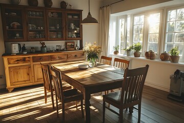 Fototapeta premium Farmhouse-style dining room