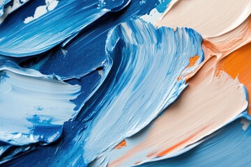 Thick, impasto style brush strokes showing heavy paint application with a rich, tactile texture