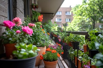 Home gardening balcony