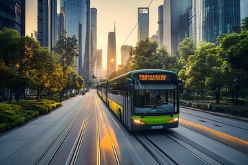 Fototapeta premium Sustainable urban mobility solutions