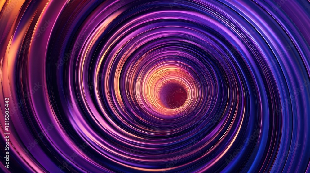Poster abstract motion circle modern cyberspace digital tunnel seamless loop tenchnology video background