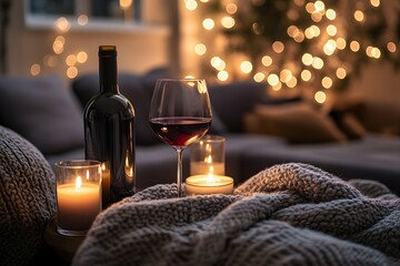 Hygge evening with wine